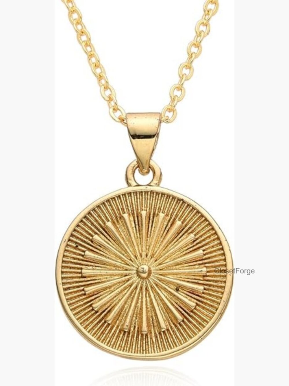 Dainty Initial Necklace Moon Star Clover Pendant Gold Coin Chain